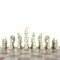 Hand Carved Soapstone Chess Set with 15 Inch Board Pink and White Stone